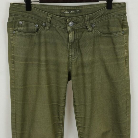 Prana Kayla Women's Size 4 Green Mid Rise Stretch Skinny Jeans - Picture 2 of 8